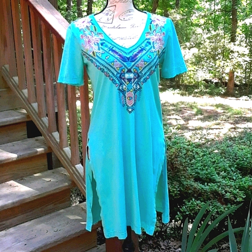 Johnny Was embroidered tunic